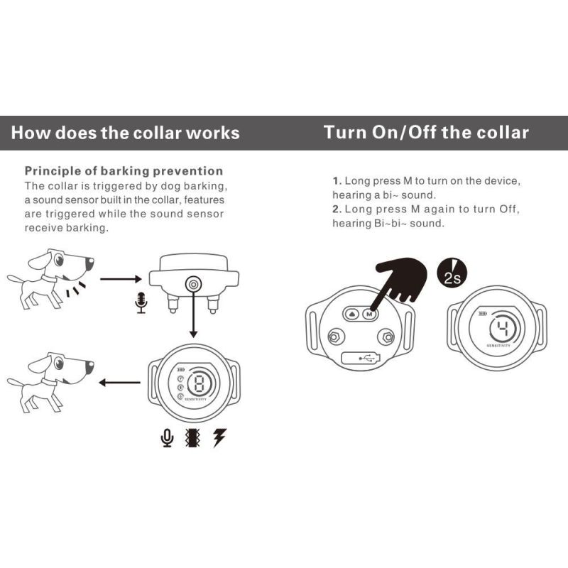 **Potřeby pro domácí mazlíčky: Inovativní zařízení proti štěkání pro trénink psů s rozpoznáním štěkotu & ergonomický design**
