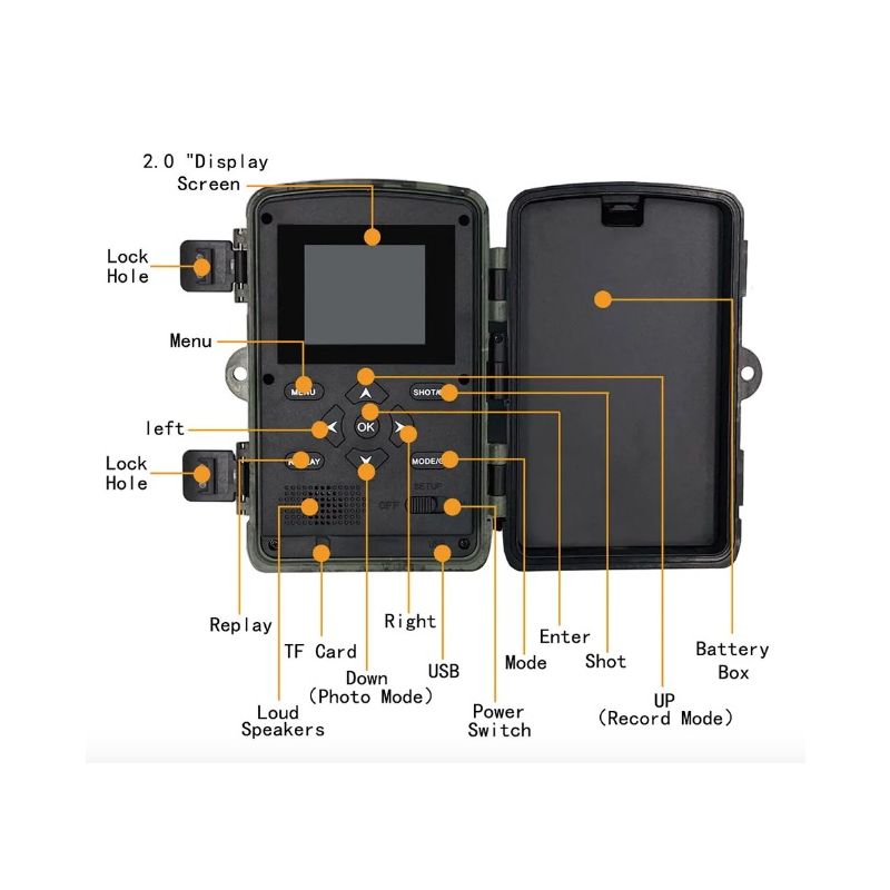 PR700 Trail Kamera na Zvěř s Rychlým Zachycením, Infračervená Kamera pro Monitorování Zvěře a Bezpečnostní Dohlížení