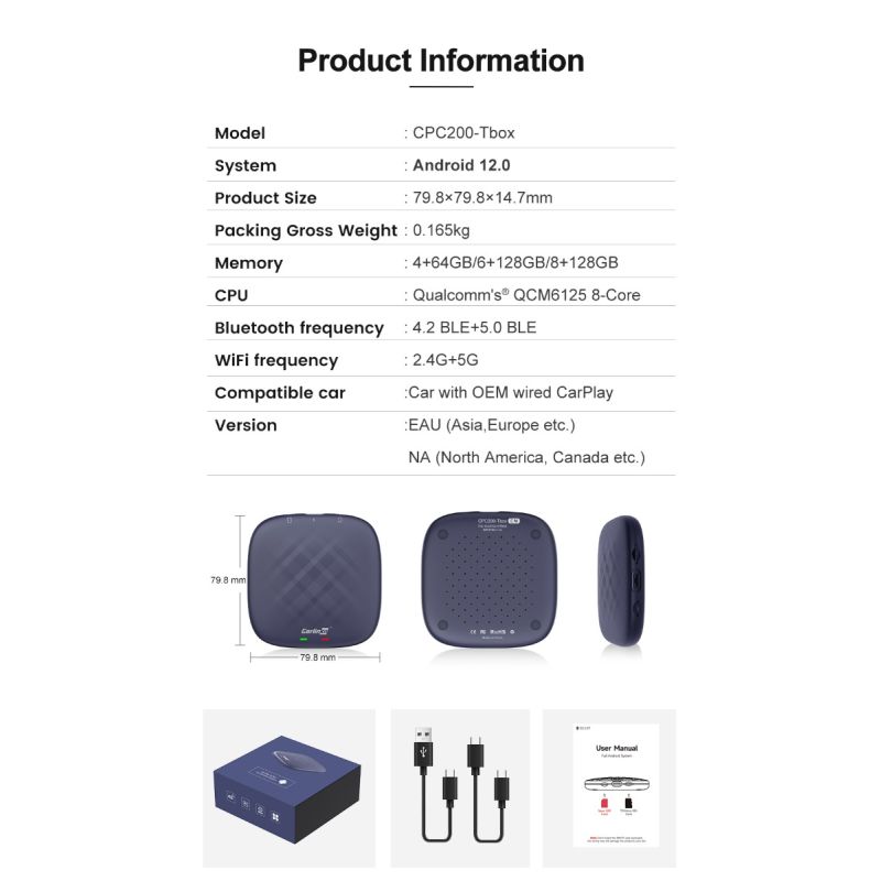 CarlinKit CarPlay Ai Box QCM6125 Android 13 | Mini Wireless na IPTV & Netflix!