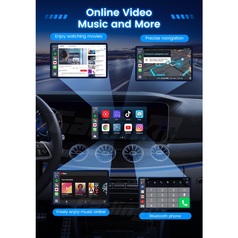 CarlinKit CarPlay Ai Box QCM6125 Android 13 | Mini Wireless na IPTV & Netflix!