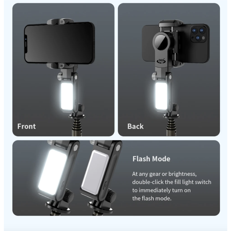 Q18 Selfie Stick Stativ s 360° otočením a gimbalovým stabilizátorem – Inteligentní sledování pro mobilní fotografie