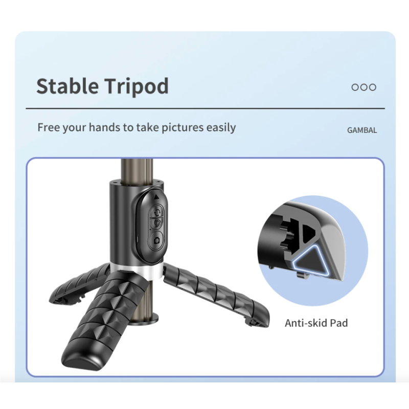 Q18 Selfie Stick Stativ s 360° otočením a gimbalovým stabilizátorem – Inteligentní sledování pro mobilní fotografie