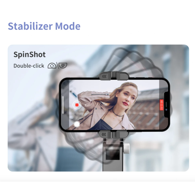 Q18 Selfie Stick Stativ s 360° otočením a gimbalovým stabilizátorem – Inteligentní sledování pro mobilní fotografie