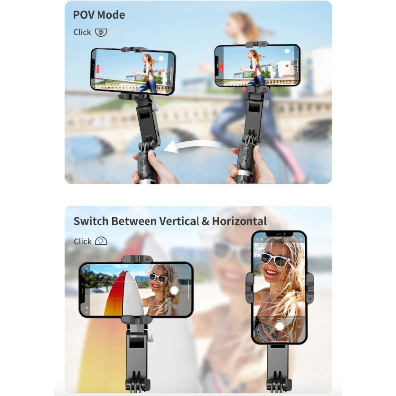 Q18 Selfie Stick Stativ s 360° otočením a gimbalovým stabilizátorem – Inteligentní sledování pro mobilní fotografie