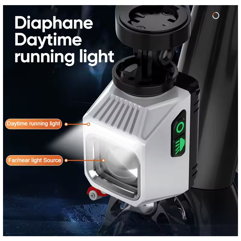 NiteBeam CL1600 Cyklistické Přední Světlo | Odolné jízdní kolo světla pro noční jízdu | MTB příslušenství | Univerzální montáž | Typ-C nabíjení | Cyklistická bezpečnost