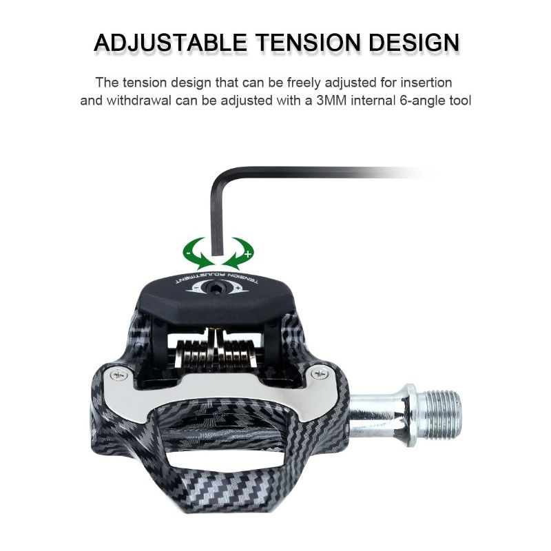 RACEWORK Ultralehké Pedály Silničního Kola - Karbon Samozamykací Ložiska SPD KEO - Upgrade pro Cyklisty