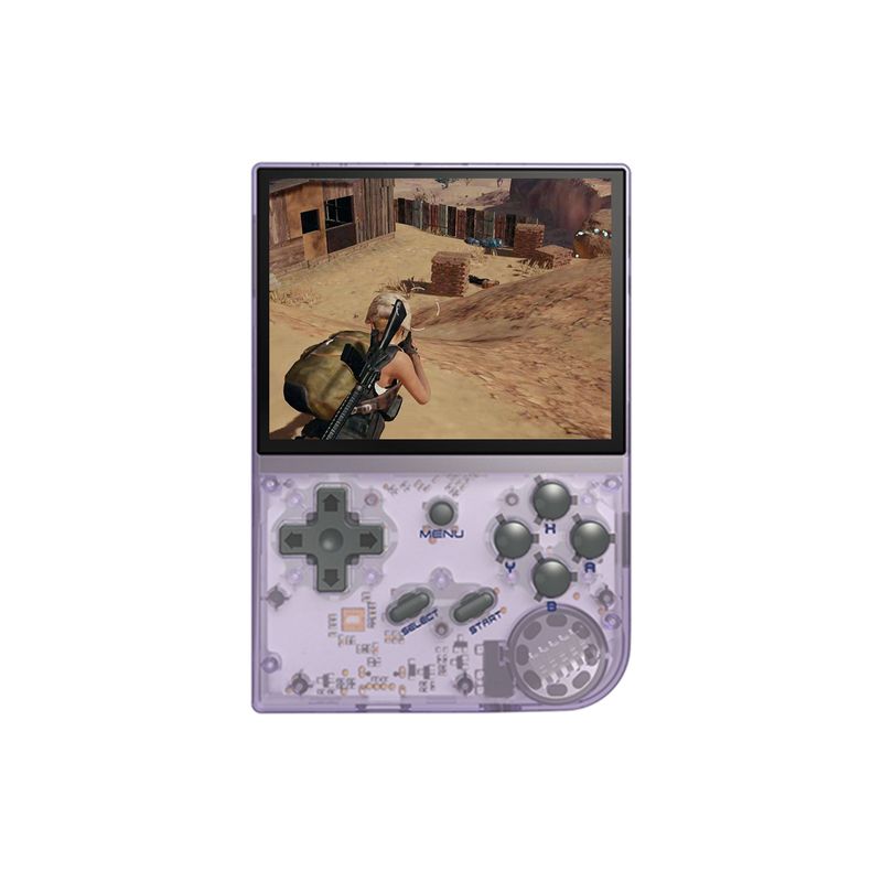 ANBERNIC RG35XX Retro Kapesní Herní Konzole 3.5 Palcový IPS Displej Nostalgické Hraní Fialová Doprava Zdarma