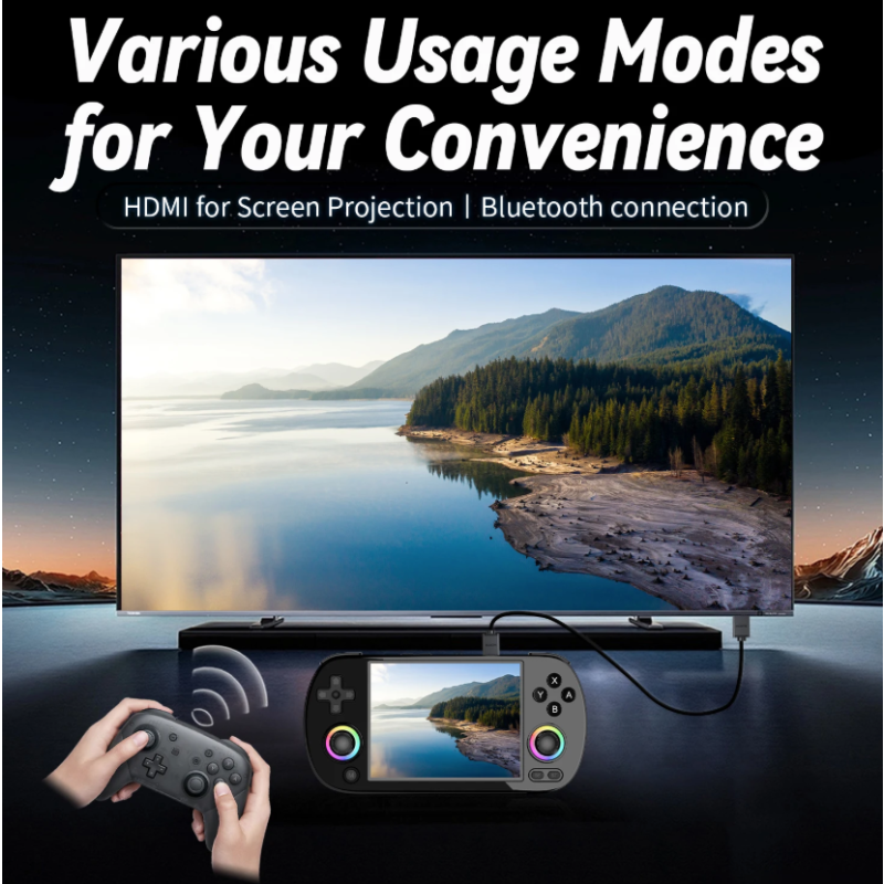 ANBERNIC RG40XX H Retro Herní Konzole | Kapesní Linux 64-bit | 4.0 IPS | 3200 mAh | Klasické Hry