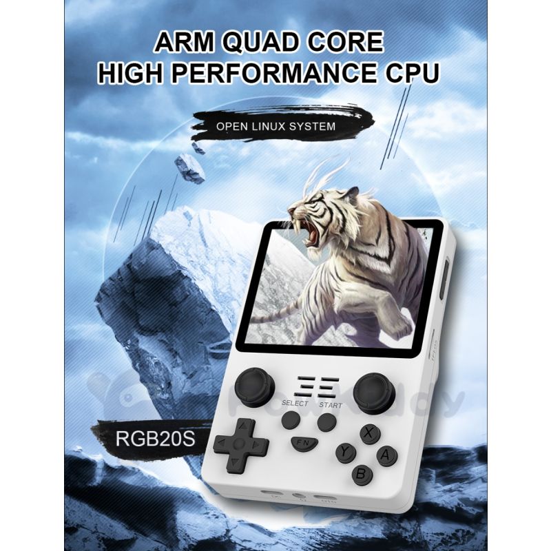 POWKIDDY RGB20S Ruční Herní Konzole - Retro Hraní na 3,5