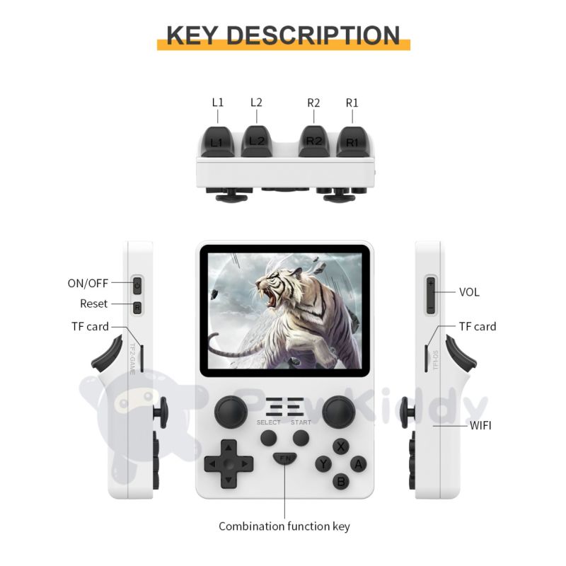 POWKIDDY RGB20S Ruční Herní Konzole - Retro Hraní na 3,5