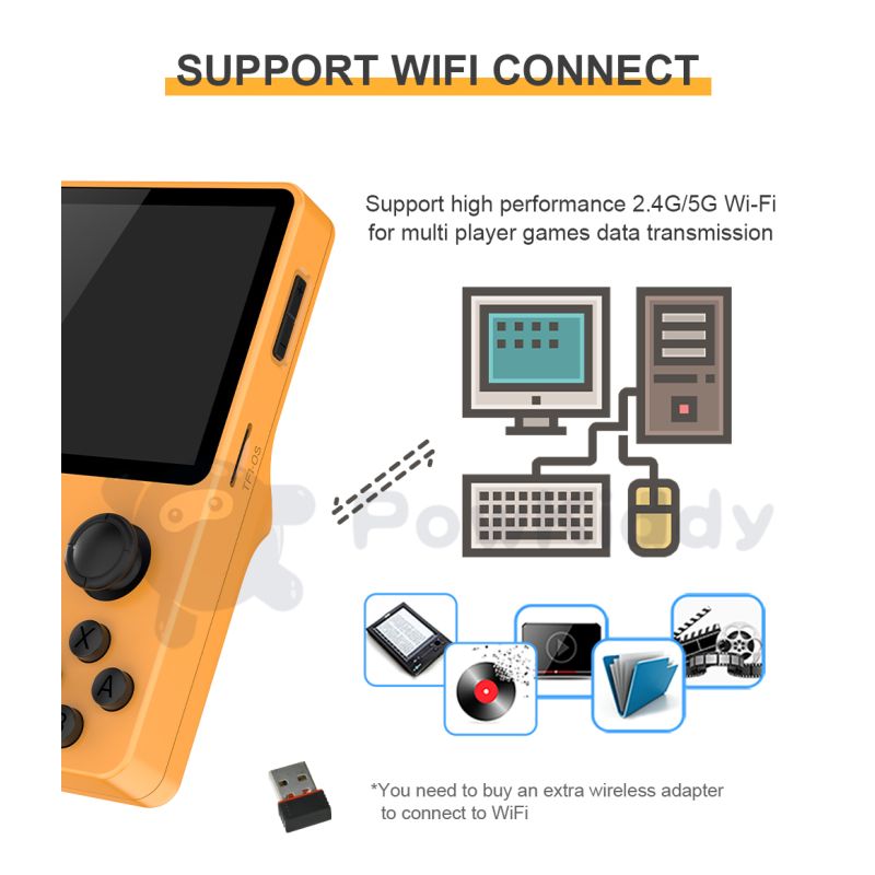 POWKIDDY RGB20S Ruční Herní Konzole - Retro Hraní na 3,5