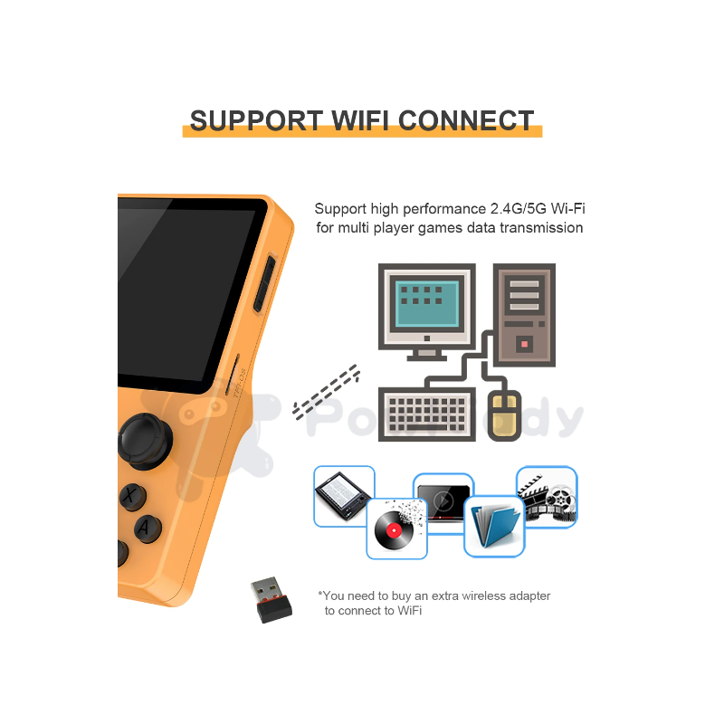 POWKIDDY RGB20S retro kapesní herní konzole, RK3326, 3,5