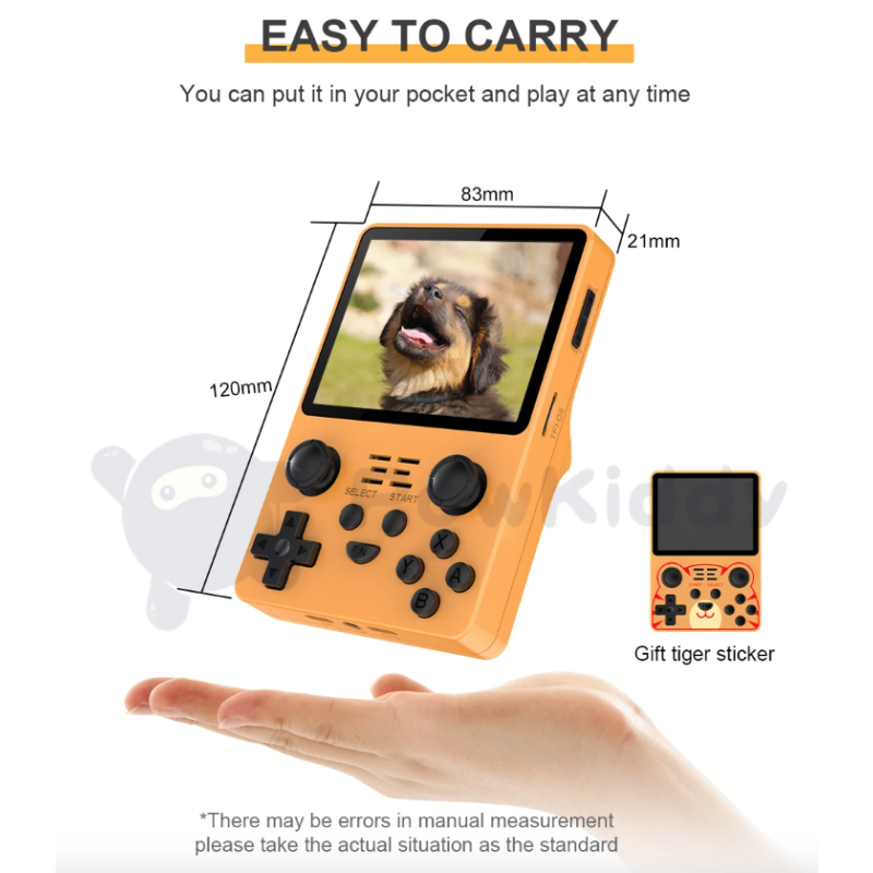 POWKIDDY RGB20S retro kapesní herní konzole, RK3326, 3,5