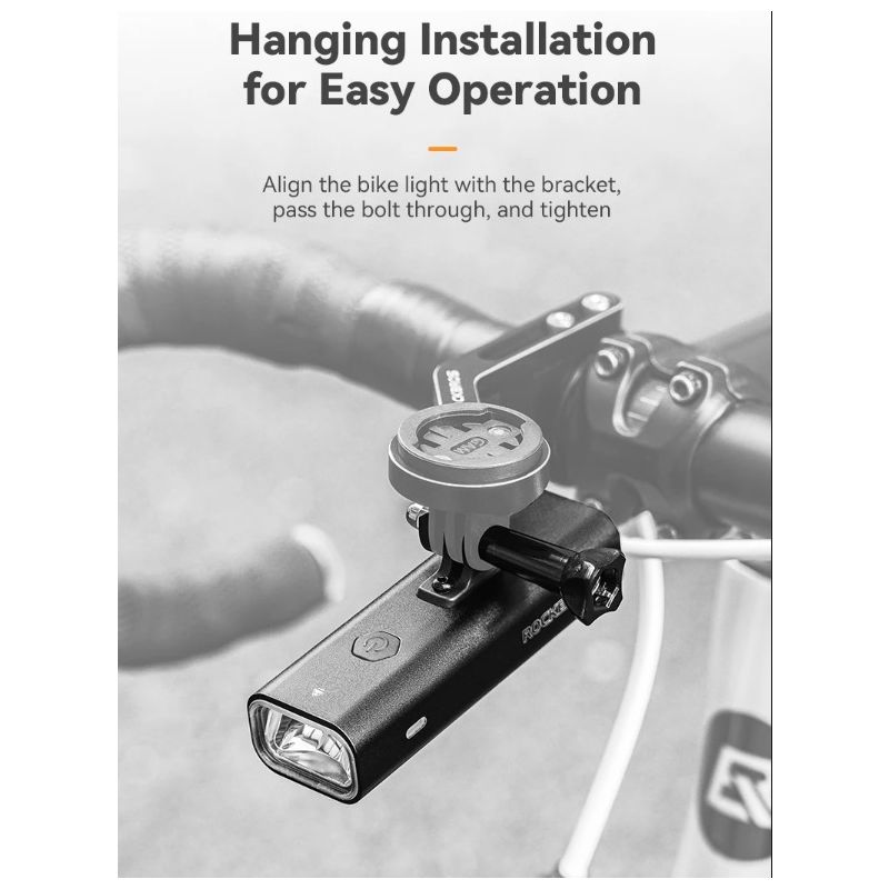 ROCKBROS RHL-1000LUMEN Přední světlo na kolo | 1000 Lumenů, Dobíjecí Type-C, Nepromokavé LED pro Noční Jízdu