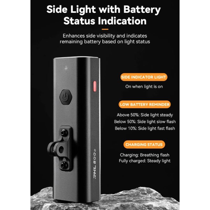 ROCKBROS RHL-1000LUMEN Přední světlo na kolo | 1000 Lumenů, Dobíjecí Type-C, Nepromokavé LED pro Noční Jízdu