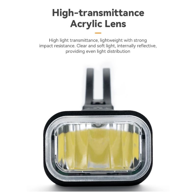 ROCKBROS RHL-1000LUMEN Přední světlo na kolo | 1000 Lumenů, Dobíjecí Type-C, Nepromokavé LED pro Noční Jízdu