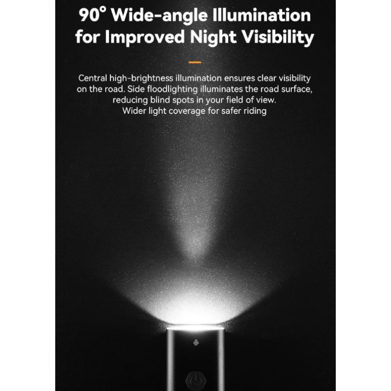 ROCKBROS RHL-1000LUMEN Přední světlo na kolo | 1000 Lumenů, Dobíjecí Type-C, Nepromokavé LED pro Noční Jízdu