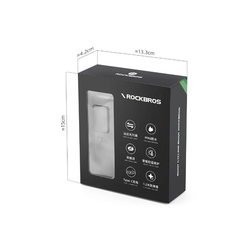 ROCKBROS RHL3000 Svítilna na Kolo 3000 Lumenů, 10000mAh Vodotěsná LED přední světlo pro MTB Silniční Cyklistiku