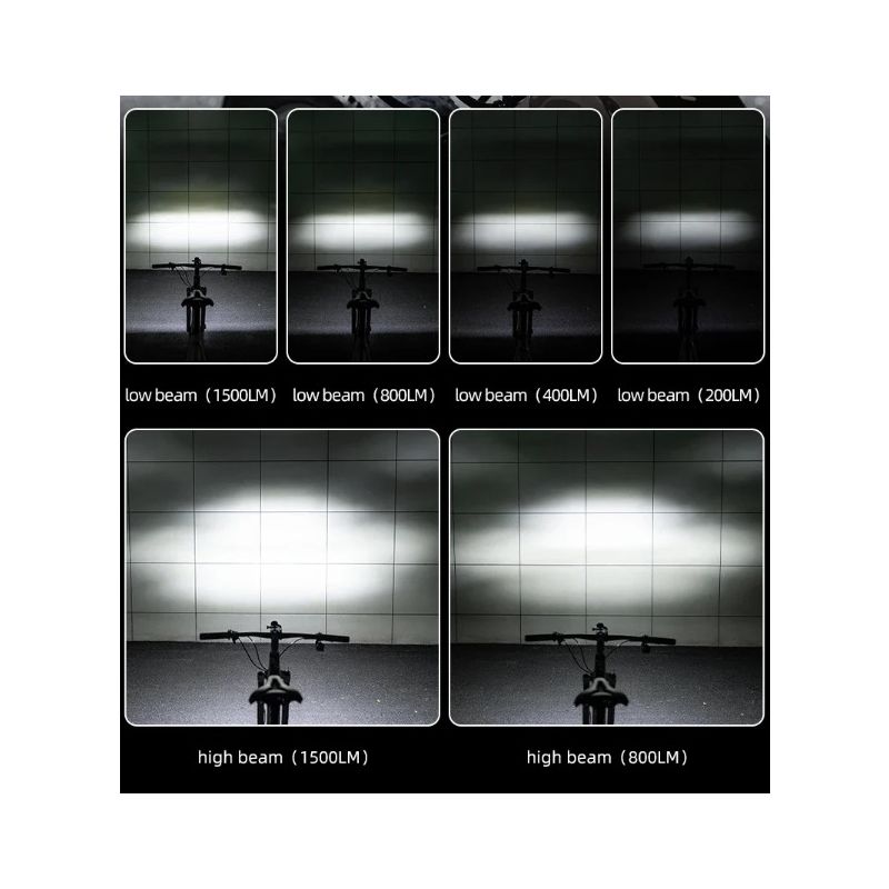 ROCKBROS RHL3000 Svítilna na Kolo 3000 Lumenů, 10000mAh Vodotěsná LED přední světlo pro MTB Silniční Cyklistiku