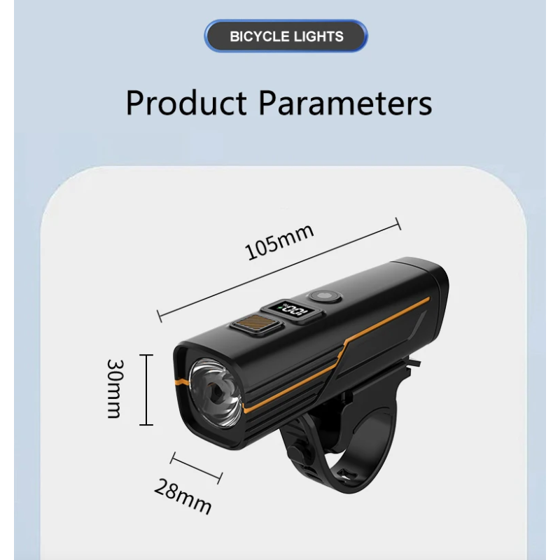 B9 Přední světlo na kolo s USB-C nabíjením pro MTB a silniční kola | Zvyšte svou bezpečnost na kole!