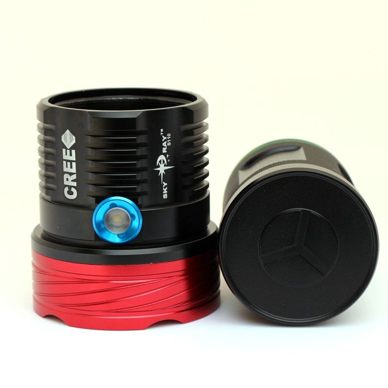 Sky Ray S110 10T6 U2 LED Svítilna – 10 000 Lumenů, Super Jasný, Odolná hliníková Baterka pro Outdoor Dobrodružství!