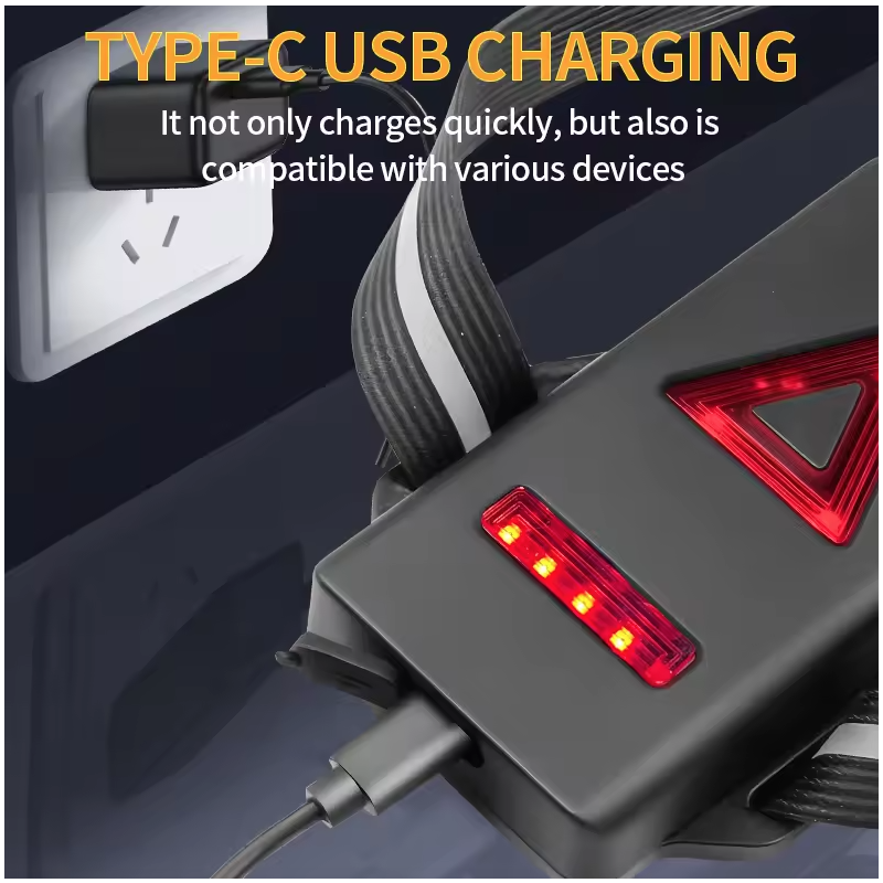 LED hrudní světlo pro bezpečný noční běh | Ultra jasné 500lm, vodotěsné, dobíjecí s 90° nast. úhlem