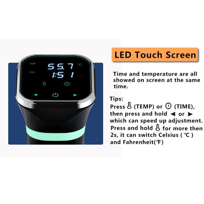 Sous Vide Stroj pro Domácí Vaření | Uživatelsky Přívětivý Kuchyňský Gadget s Regulací Teploty