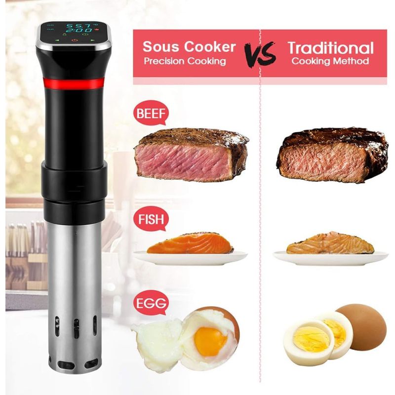 Sous Vide Stroj pro Domácí Vaření | Uživatelsky Přívětivý Kuchyňský Gadget s Regulací Teploty