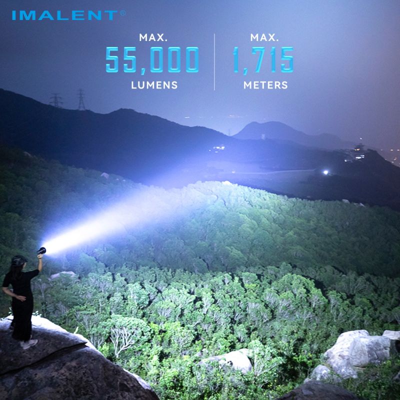 IMALENT SR16: Extrémní jas 55000 lumenů! LED svítilna s 1715m dosvitem pro outdoor/záchranu.
