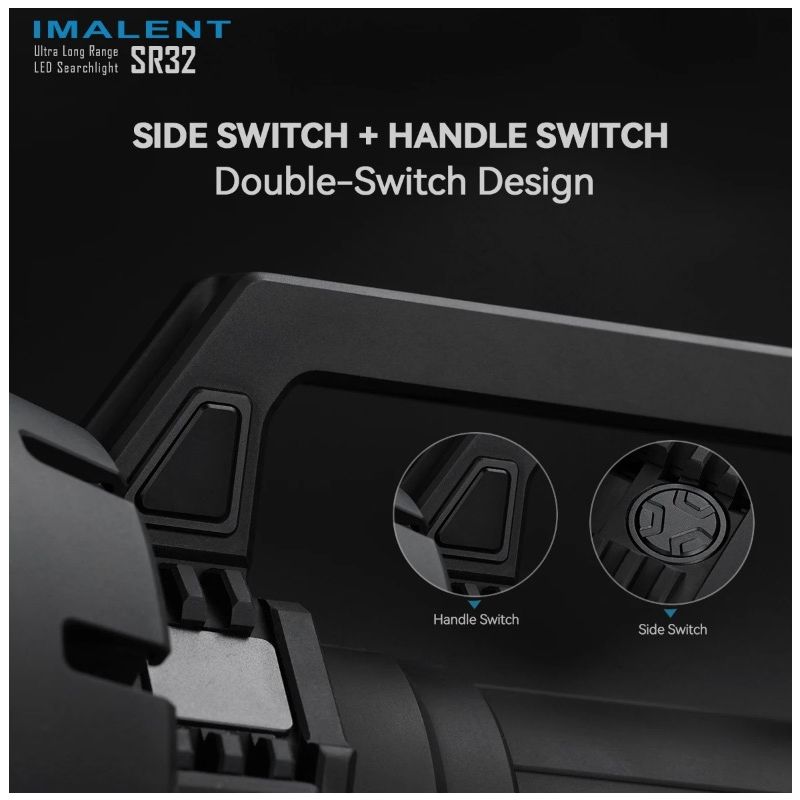 IMALENT SR32 120000lm Výkonná LED Svítilna s Dosvitem 2080m, Extrémně Odolná pro Outdoor & Dobrodružství