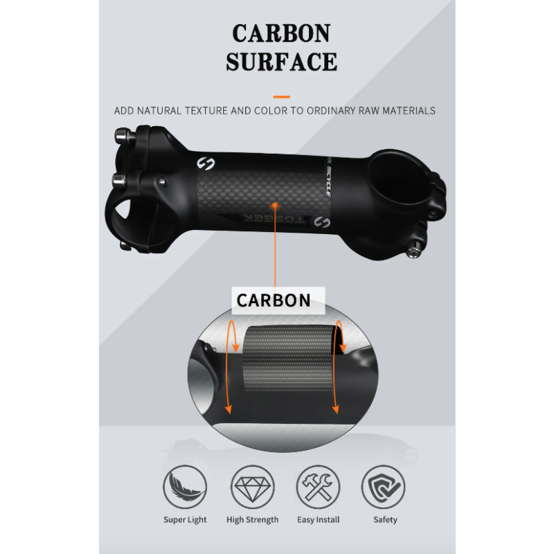 TOSEEK MTB Představec Řídítek 28.6/31.8mm Hliník/Karbon – Lehký & Odolný pro Cyklistické Nadšence