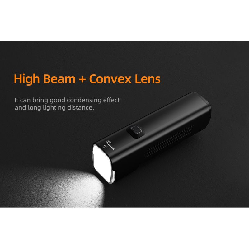 Prední svetlo na kolo SUPERFIRE BL12 1300LM USB dobíjecí 4800mAh LED svetlomet na kolo