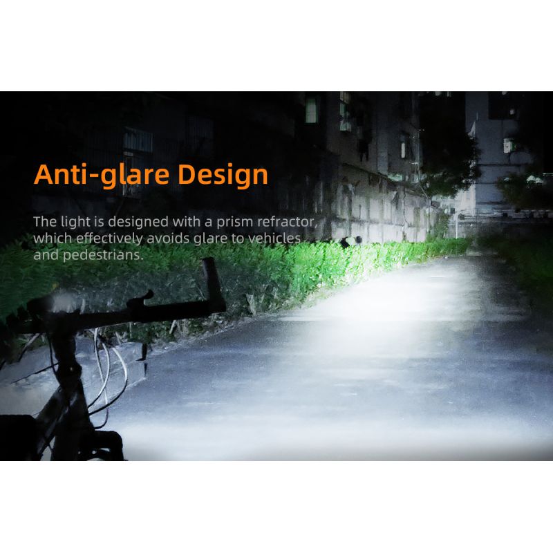 Prední svetlo na kolo SUPERFIRE BL12 1300LM USB dobíjecí 4800mAh LED svetlomet na kolo