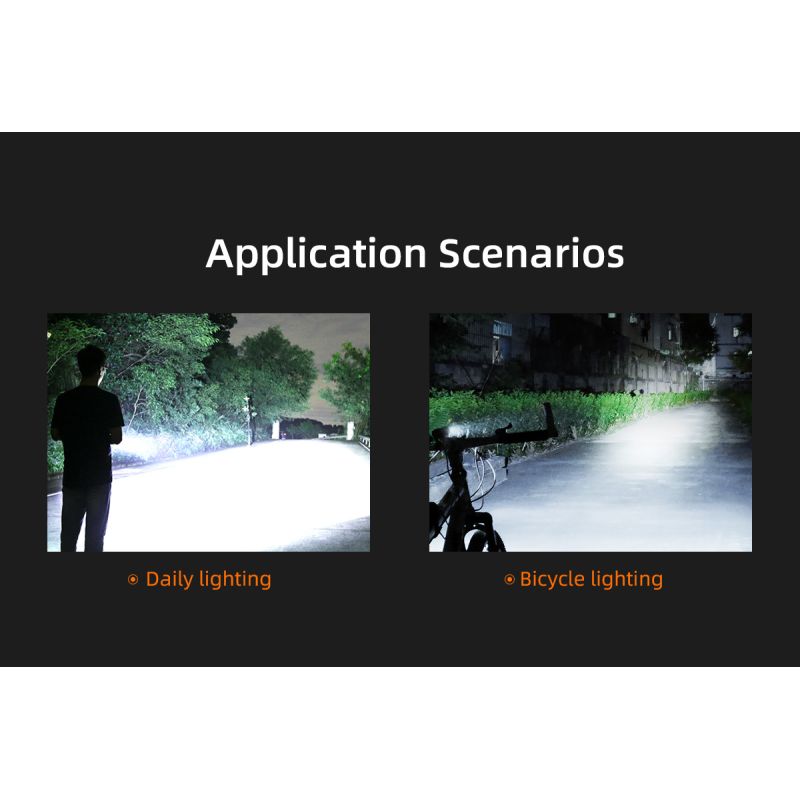 Prední svetlo na kolo SUPERFIRE BL12 1300LM USB dobíjecí 4800mAh LED svetlomet na kolo