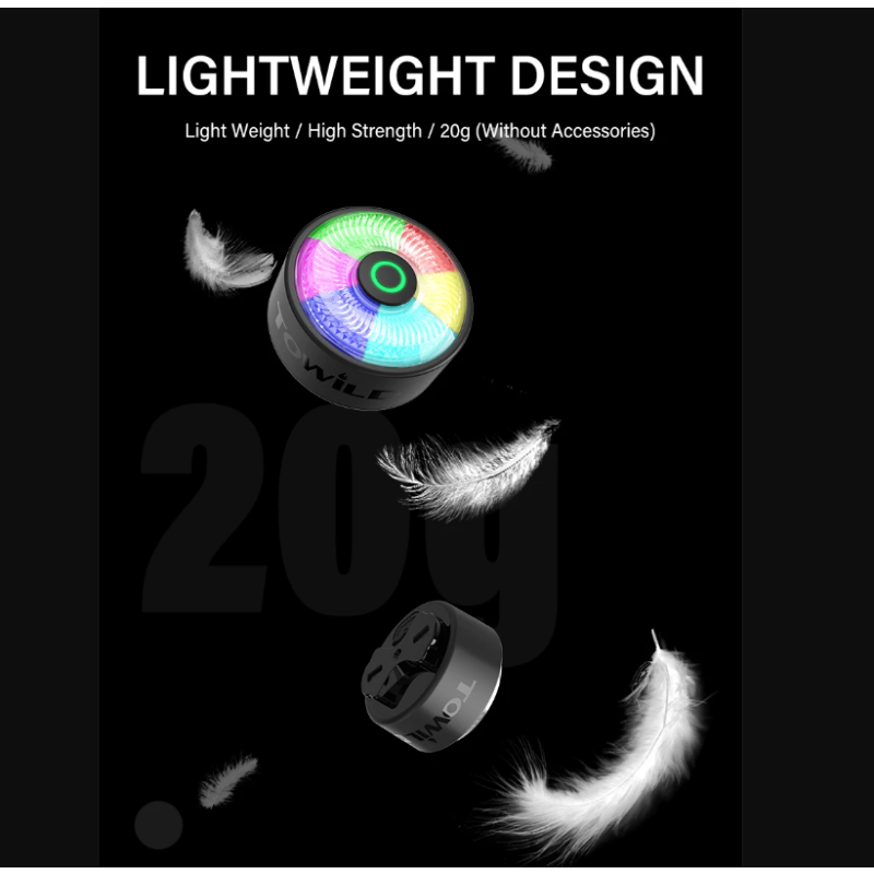 TOWILD TL03Pro LED Zadní Světlo na Kolo - Dobíjecí Bezpečnostní Světlo s Brzdovým Senzorem a 7 Barvami