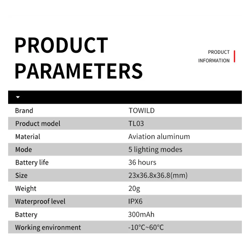 TOWILD TL03 Chytré LED Cyklo Zadní Světlo s Brzdovým Senzorem pro Bezpečnost a Viditelnost na Kole