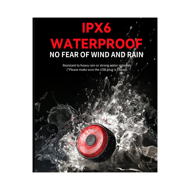 TOWILD TL03 Chytré LED Cyklo Zadní Světlo s Brzdovým Senzorem pro Bezpečnost a Viditelnost na Kole