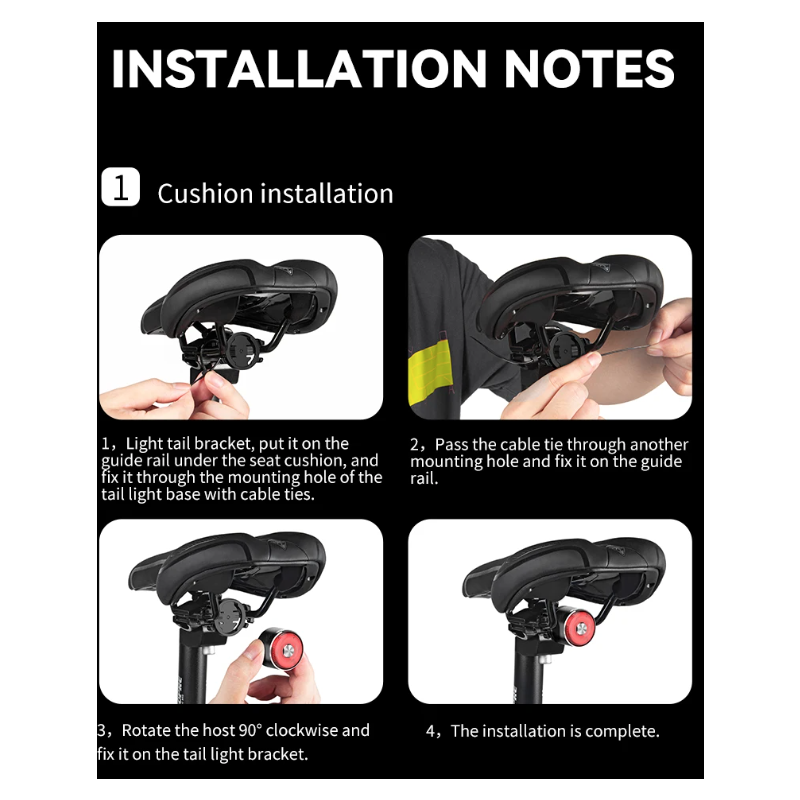 TOWILD TL05 Chytré Zadní Světlo na Kolo s Brzdovým Snímáním | IPX6 Vodotěsné | USB Nabíjení | Bezpečnostní Světlo