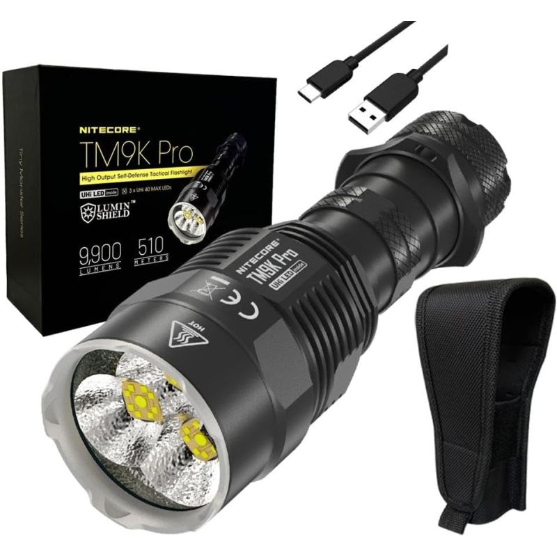 Nitecore TM9K PRO výkonná svítilna 9900 lumenů USB-C nabíjení dosah 510m pro pátrací a záchranné akce