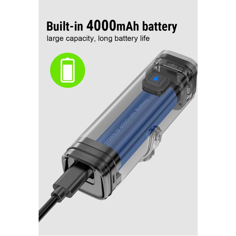 TOWILD CL1200 Cyklistické Světlo 1200LM LED USB Dobíjecí Přední Lampa pro Bezpečnou Jízdu a Viditelnost