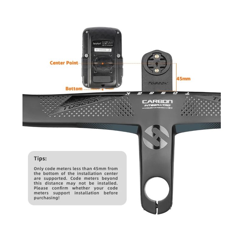 TOSEEK TR5500 Celokarbonový Představec, Matná Černá 28.6mm Řídítka pro Silniční Kolo, Ultralehké Cyklistické Díly