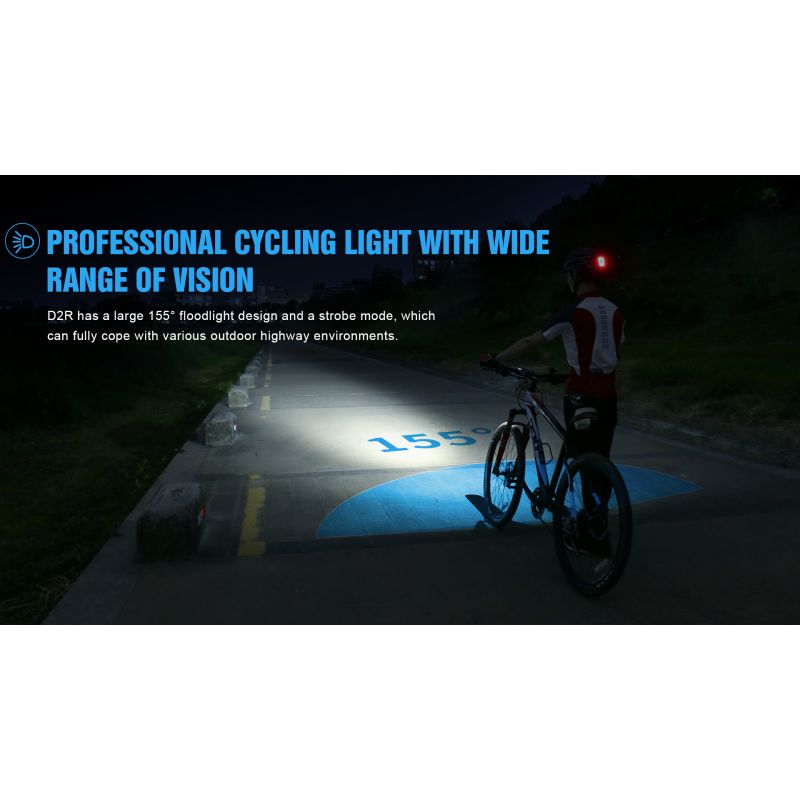 TrustFire D2R čelní cyklistická svítilna 450LM, dobíjecí Typ C, IP66, lehká, bezpečnost pro cyklistiku a horskou cyklistiku