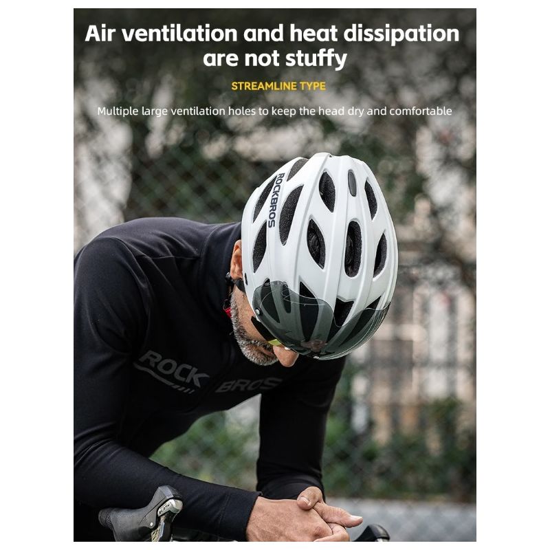 ROCKBROS Cyklistická Helma: Ultralehká EPS Ochrana pro MTB & Silniční Kolo – Prodyšná, Nárazuvzdorná
