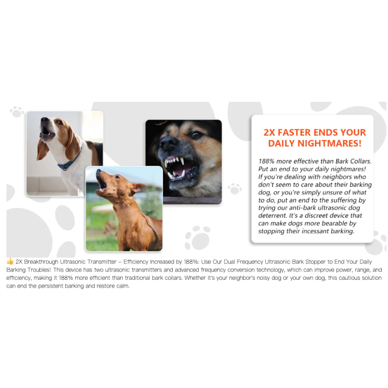 Ultrazvukové zařízení proti štěkání psů | Automatické zastavení štěkání | Výcvik psů k prevenci hluku