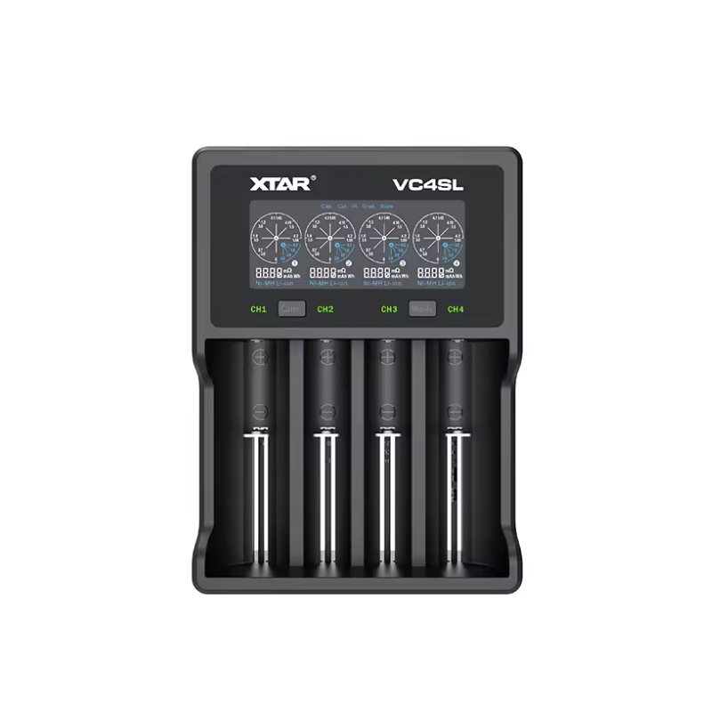 XTAR VC4SL nabíječka baterií 18650 21700 s QC3.0 moderní USB C pro rychlé nabíjení a řízení energie
