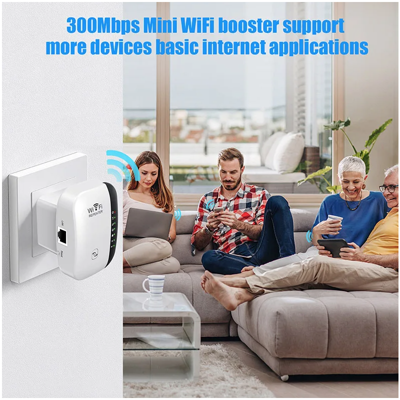 Wifi Repeater Zesilovač Signálu | Rozšířený Router pro Celý Dům | Do Ložnice, Prochází Zdí