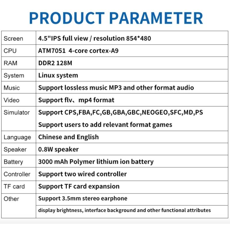 POWKIDDY X39pro Ruční Konzole | 4,3