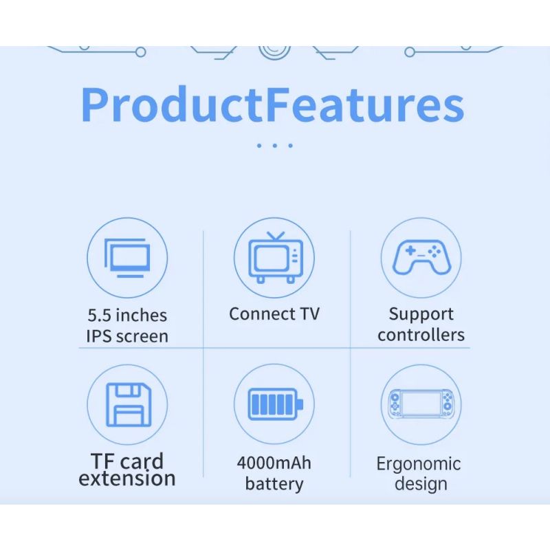 POWKIDDY X55 Kapesní Herní Konzole - 5,5