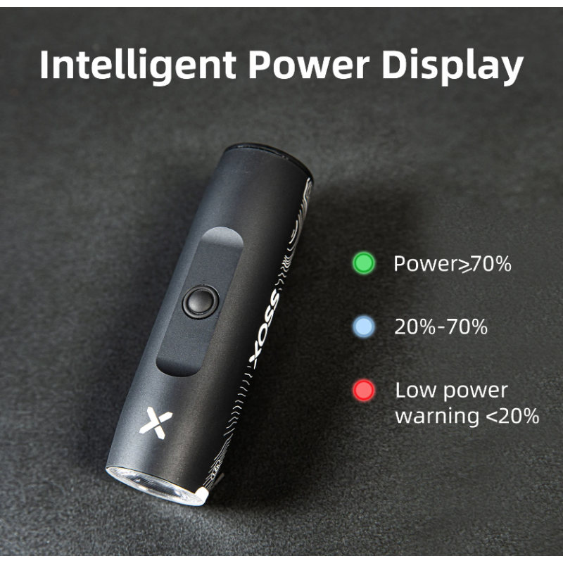 XOSS XL-1200 Cyklistické Světlo 1200 Lumenů – Dobíjecí Přední Lampa na Kolo, Vodotěsné, 6 Režimů