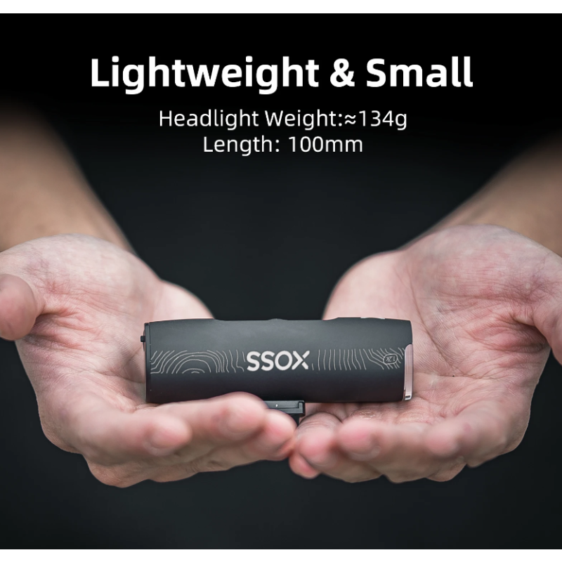 XOSS XL-1200 Cyklistické Světlo 1200 Lumenů – Dobíjecí Přední Lampa na Kolo, Vodotěsné, 6 Režimů